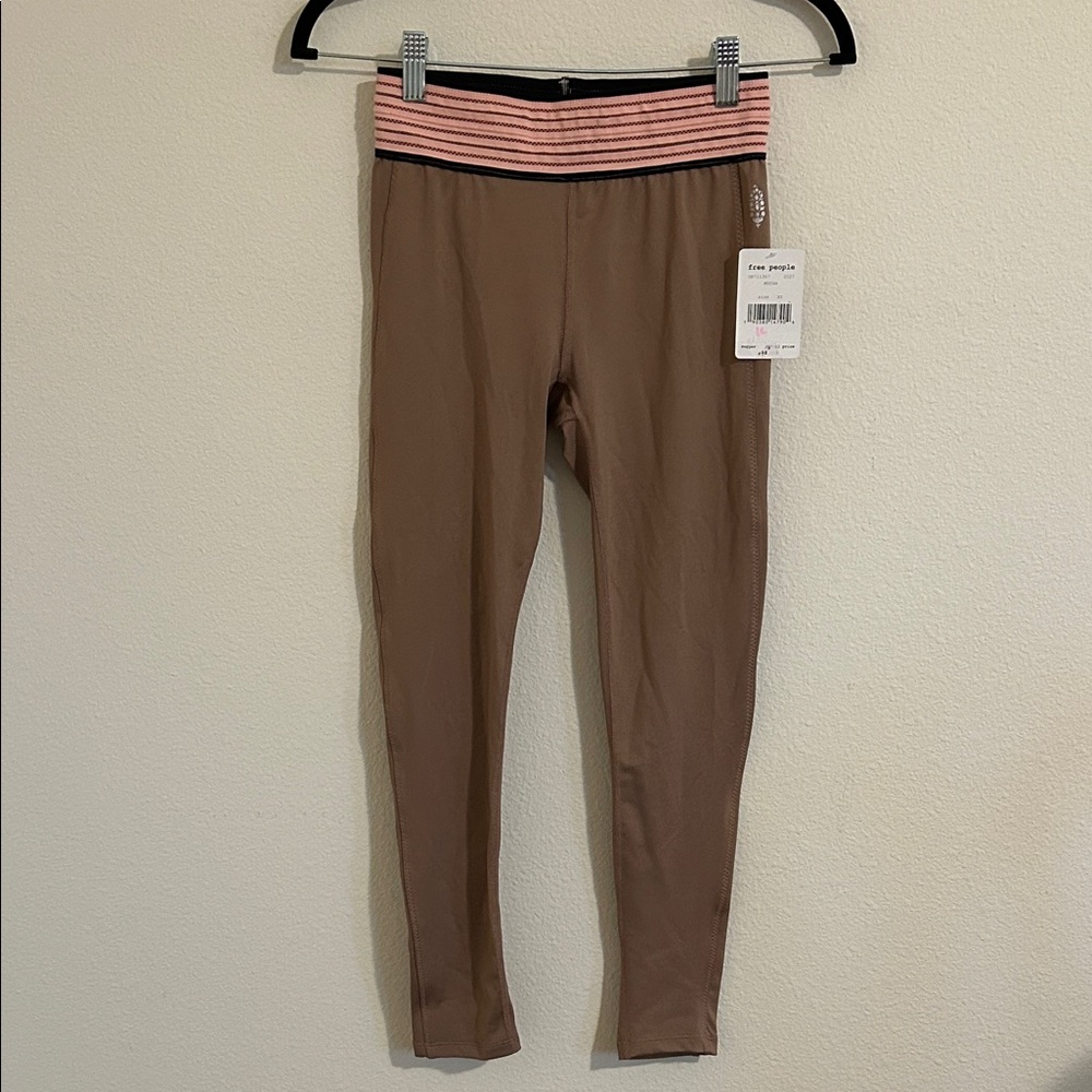 Free People Movement Perfect Practice Macrame Leggings in Mocha size XS